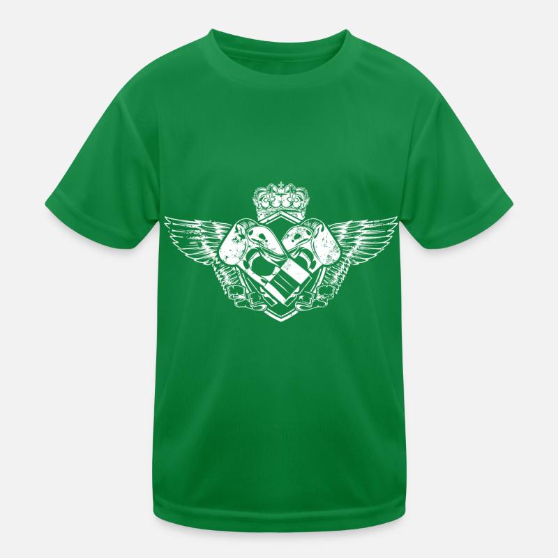 Boxhandschuhe Symbol Wappen Boxen Kinder Funktions-T-Shirt