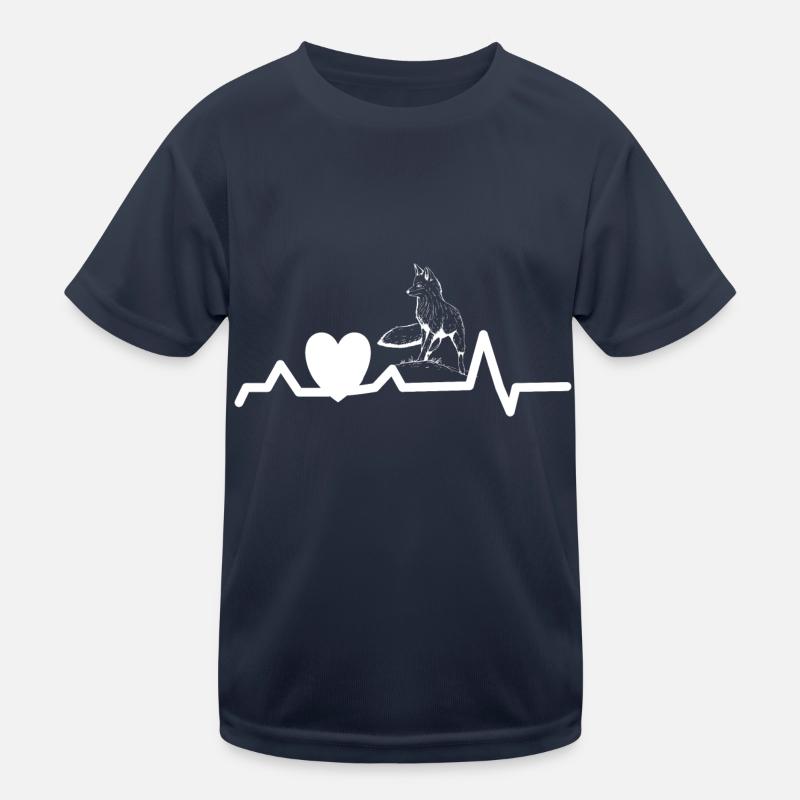 Foxes Fox Animals Fox - Kids Functional T-Shirt - navy