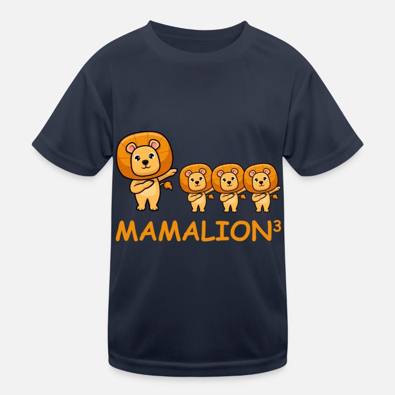 Schwanger werdene Mutter Drillinge Löwe Kinder Funktions-T-Shirt