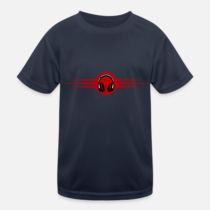 Kopfhörer Musik Kinder Funktions-T-Shirt