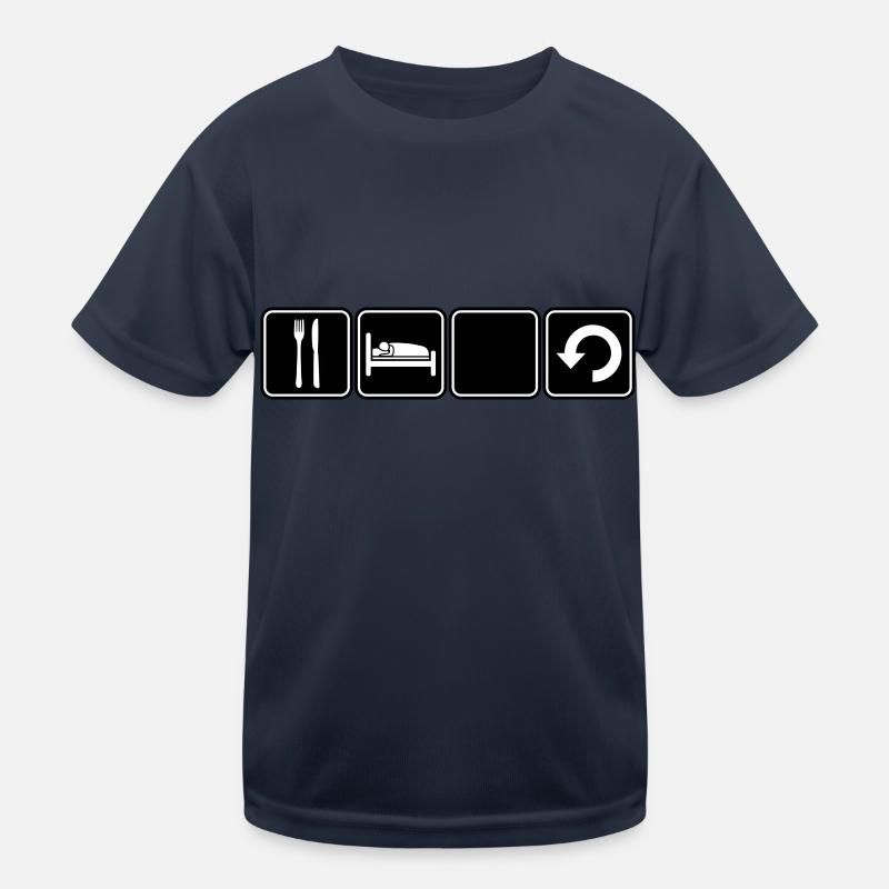 Manger dormir Répéter T-shirt sport Enfant