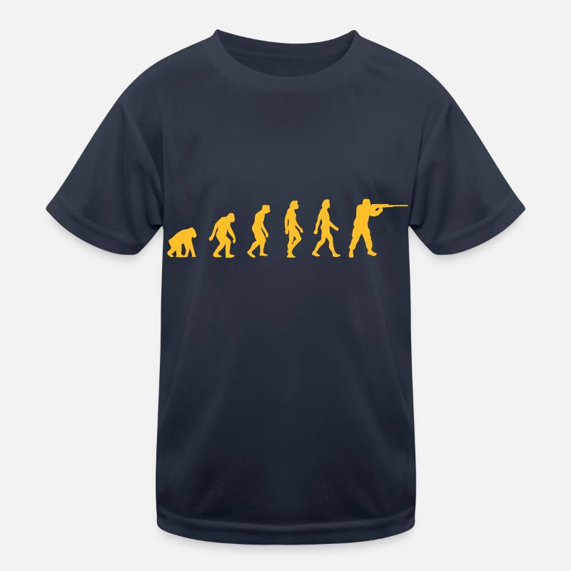 Die Evolution der Jäger Kinder Funktions-T-Shirt