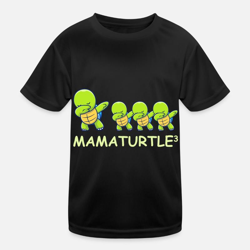 Schwanger werdene Mutter Drillinge Schildkröte Kinder Funktions-T-Shirt