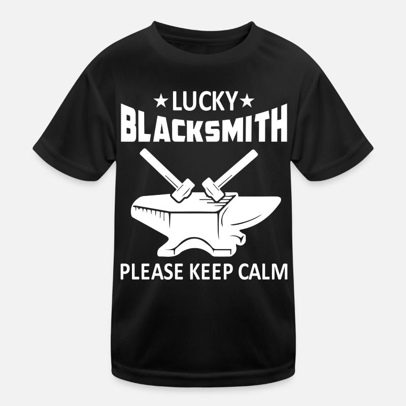 Lucky Blacksmith - please keep calm Kinder Funktions-T-Shirt