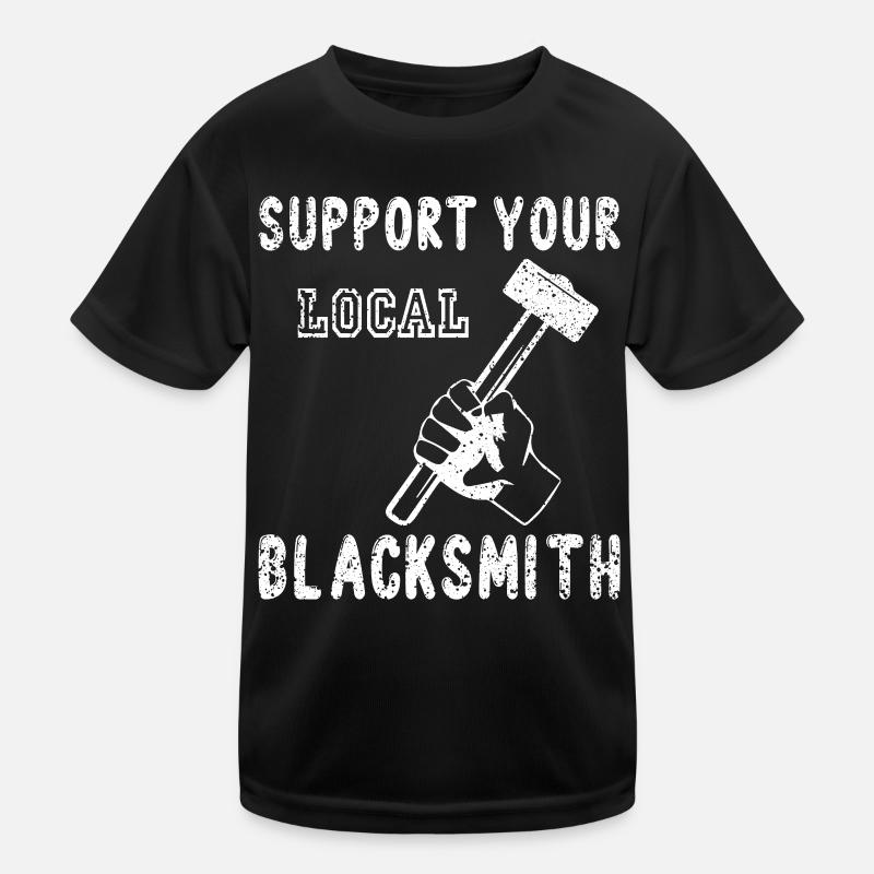 Support your local blacksmith Kinder Funktions-T-Shirt