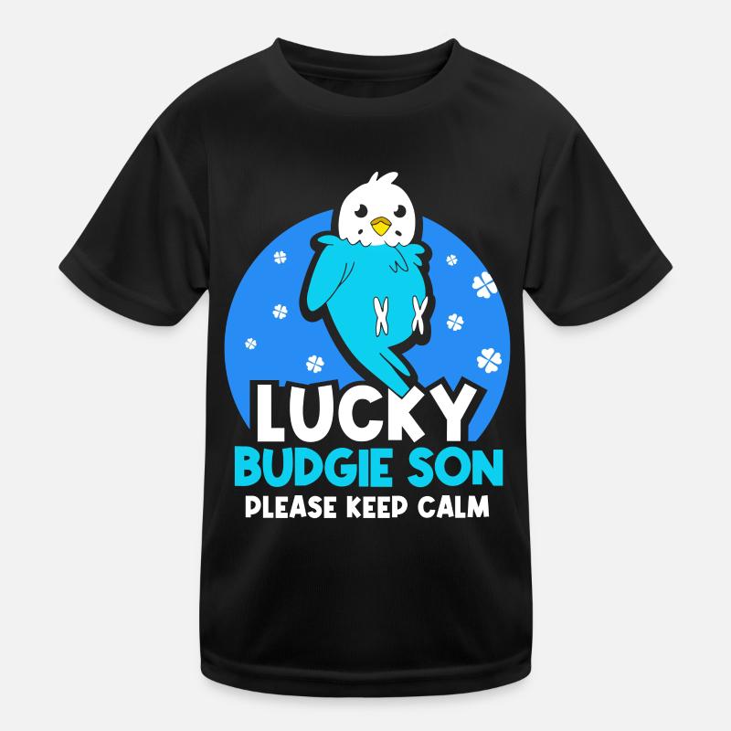 Lucky budgie son - please keep calm Kinder Funktions-T-Shirt