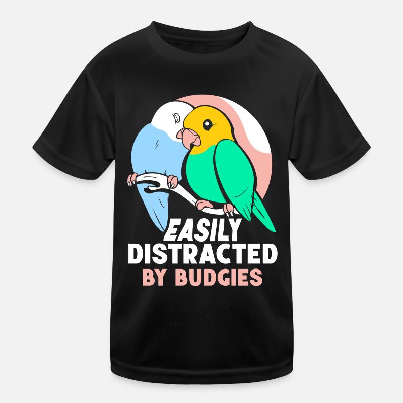Easily Distracted By budgies Kinder Funktions-T-Shirt