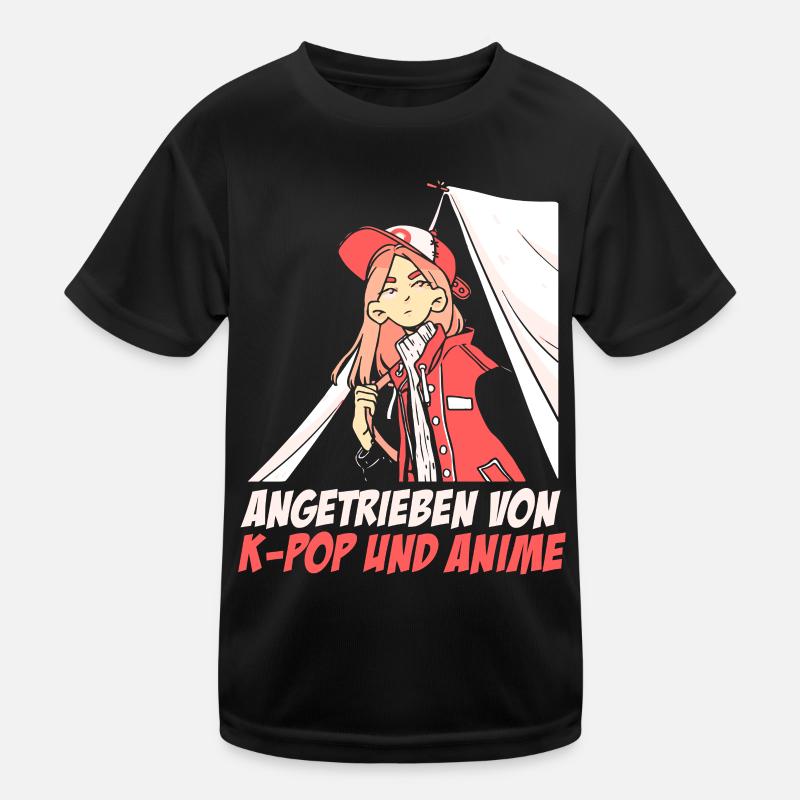Angetrieben von K-Pop und Anime Kinder Funktions-T-Shirt