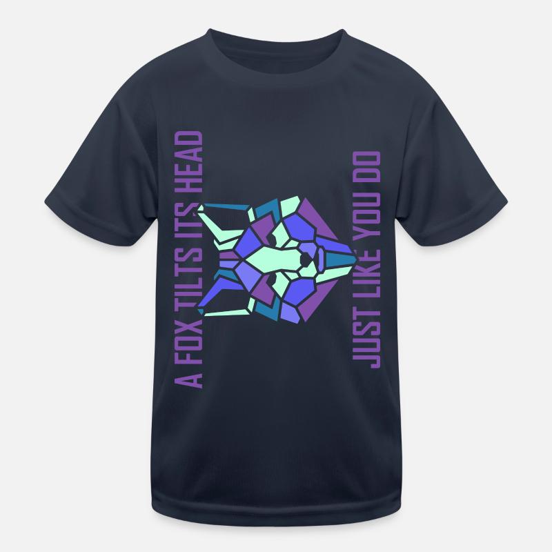 A fox tilts its head just like you do Kinder Funktions-T-Shirt