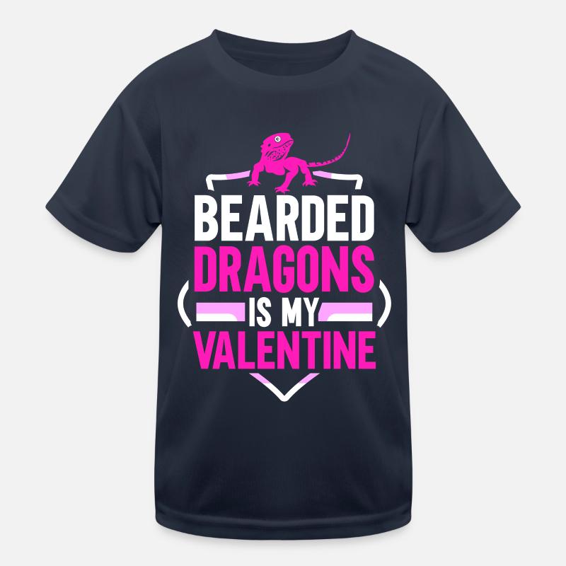 Bearded Dragons is my Valentine Kinder Funktions-T-Shirt