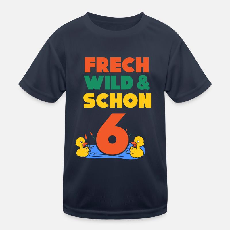 6 Jahre Geburtstag Junge Mädchen Ente Kinder Funktions-T-Shirt