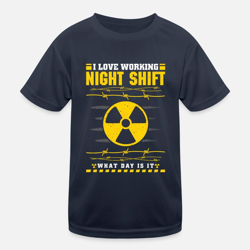 I love working night shift what day is it Kinder Funktions-T-Shirt