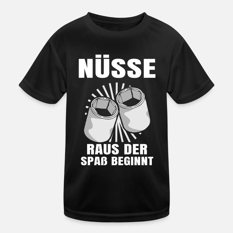 Nüsse raus der spaß beginnt Kinder Funktions-T-Shirt