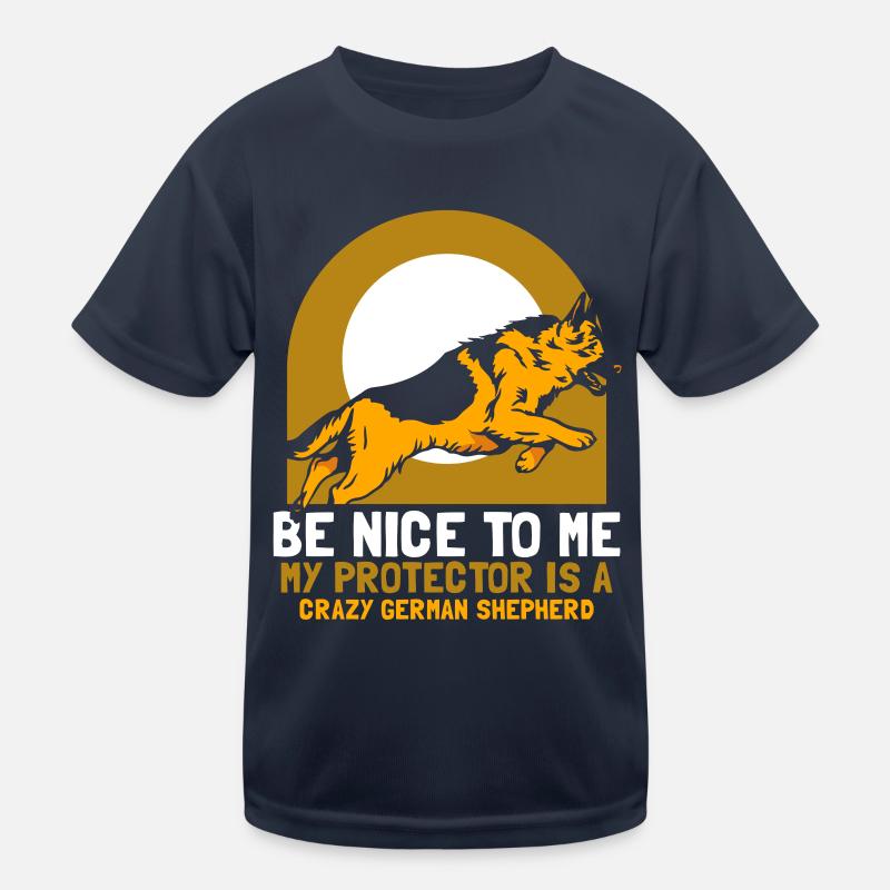 crazy German Shepherd Kinder Funktions-T-Shirt
