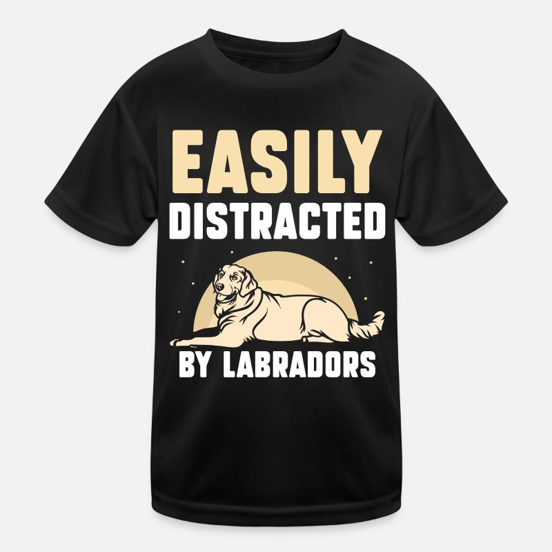 Easily Distracted By Labradors Kinder Funktions-T-Shirt