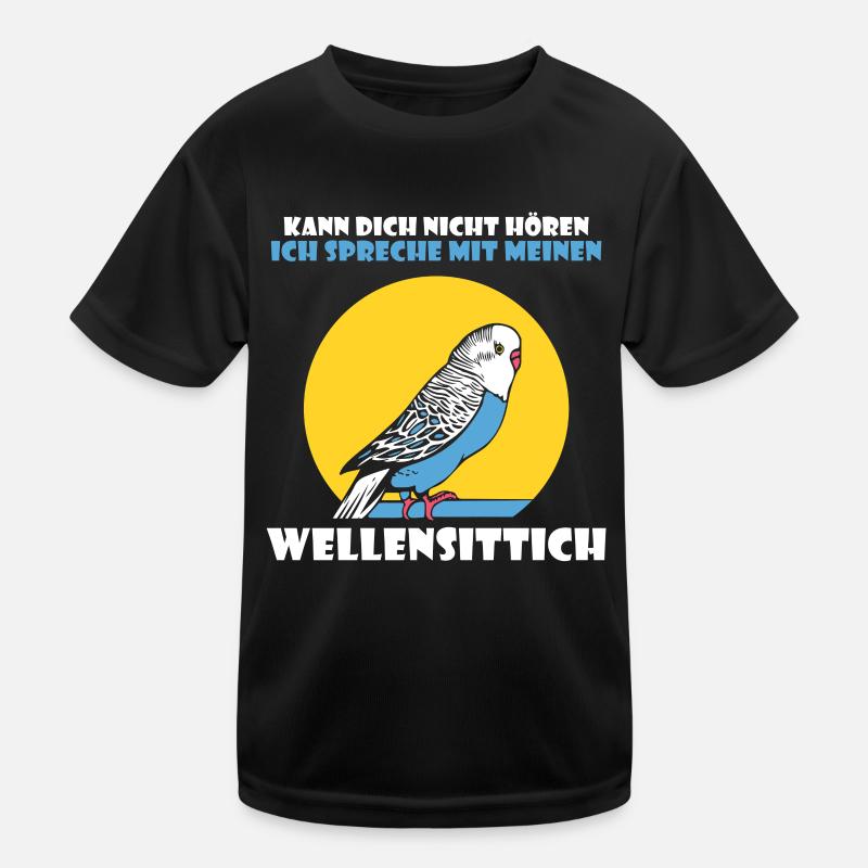 ich spreche mit meinen - Wellensittich Kinder Funktions-T-Shirt