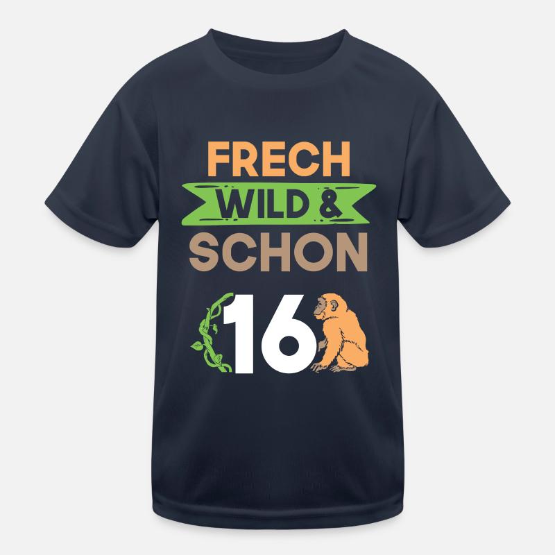 16 Jahre Geburtstag Affe Kinder Funktions-T-Shirt