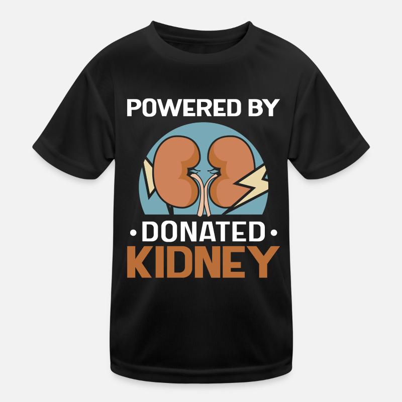 powered by donated Kidney Kinder Funktions-T-Shirt