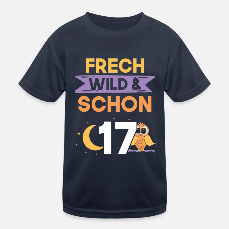 17 Jahre Geburtstag Eule Kinder Funktions-T-Shirt