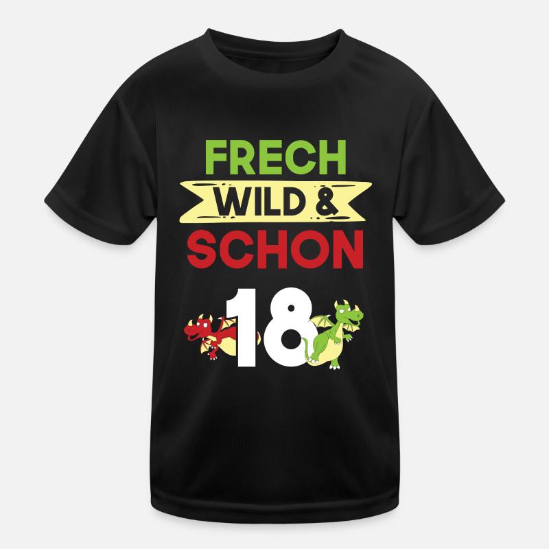 18 Jahre Geburtstag Drachen Kinder Funktions-T-Shirt