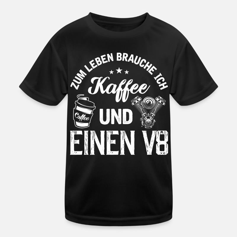 8 Zylinder Tuner Tuning V8 Kinder Funktions-T-Shirt