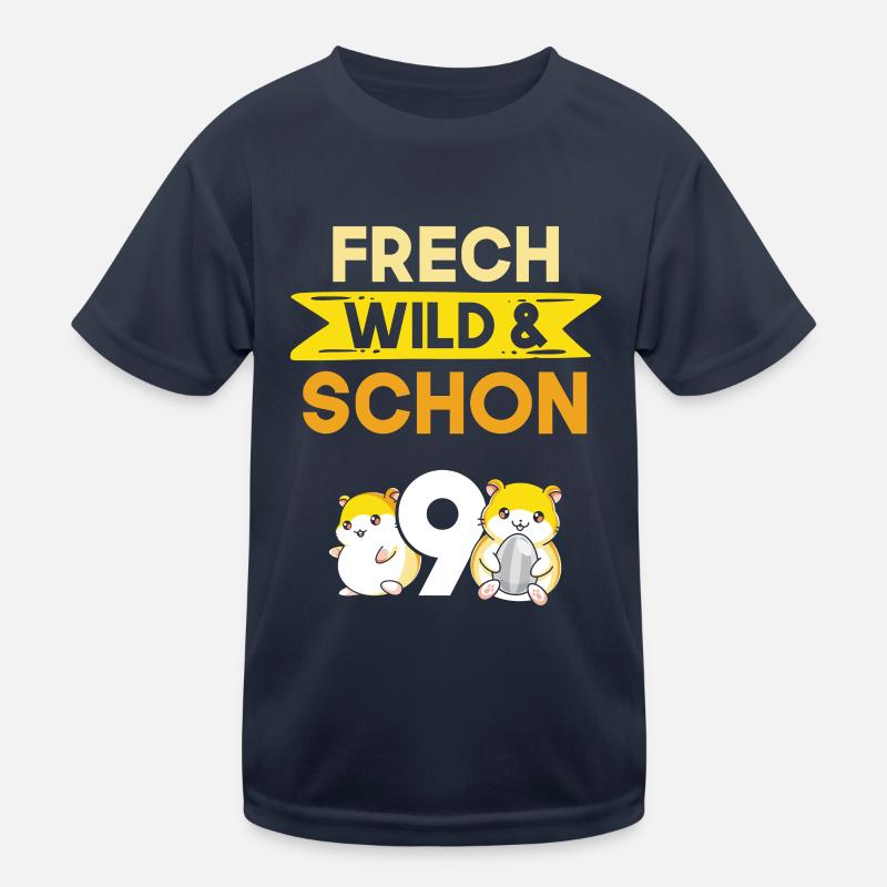 9 Jahre Geburtstag Junge Mädchen Hamster Kinder Funktions-T-Shirt