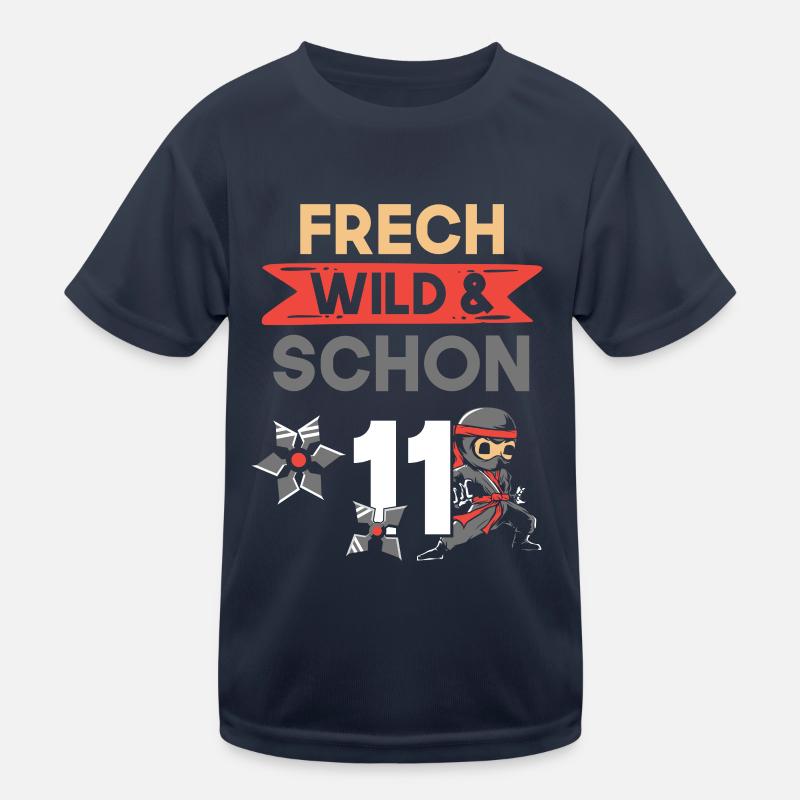 11 Jahre Geburtstag Junge Mädchen Ninja Kinder Funktions-T-Shirt