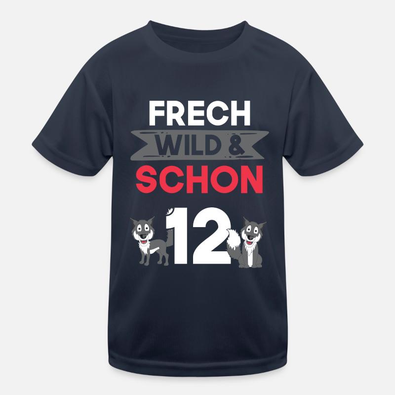 12 Jahre Geburtstag Junge Mädchen Wolf Kinder Funktions-T-Shirt