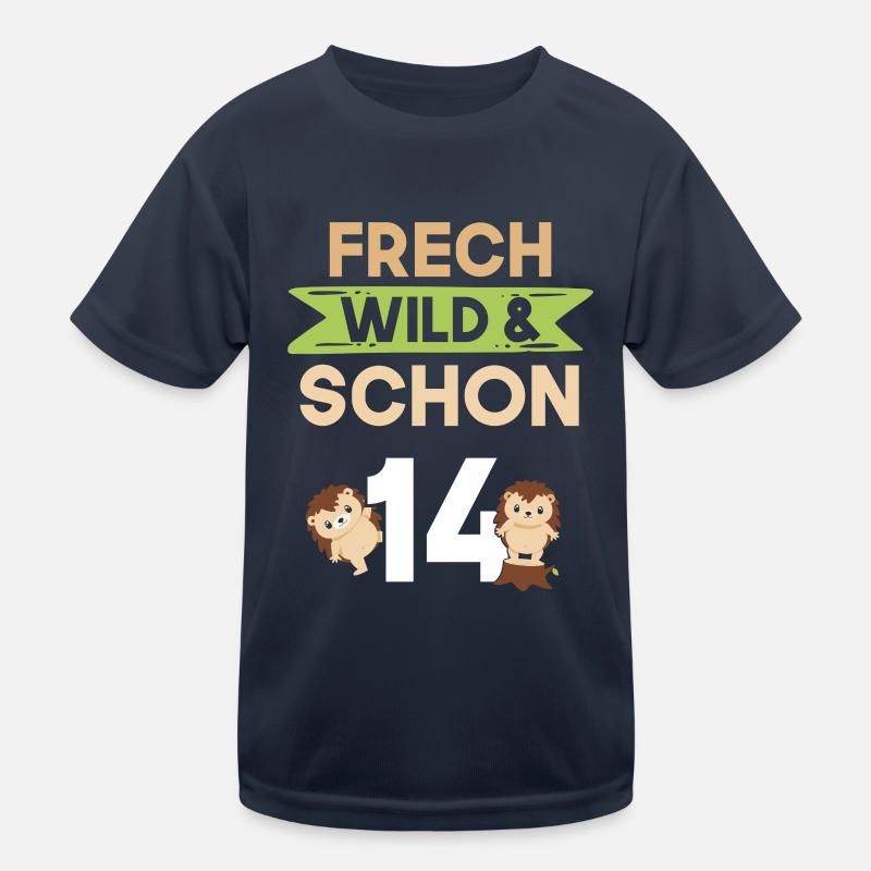 14 Jahre Geburtstag Junge Mädchen Igel Kinder Funktions-T-Shirt