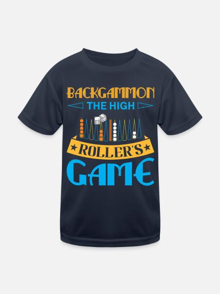 Backgammon Spiel - Kinder Funktions-T-Shirt - Navy