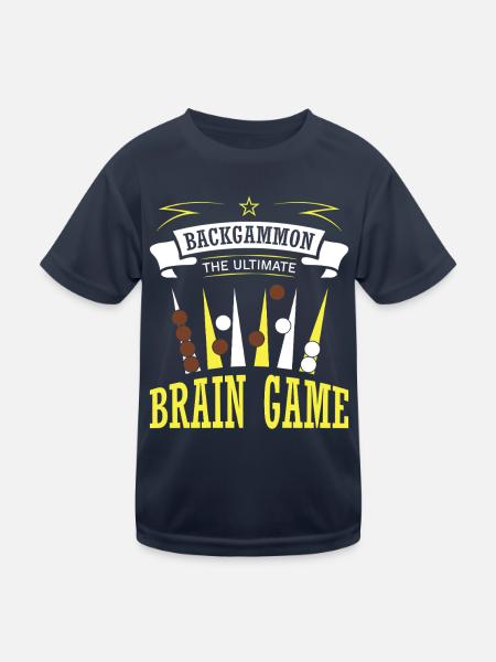 Backgammon Spiel - Kinder Funktions-T-Shirt - Navy