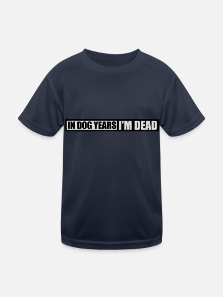 in dog years Dead - Kinder Funktions-T-Shirt - Navy - Vorne