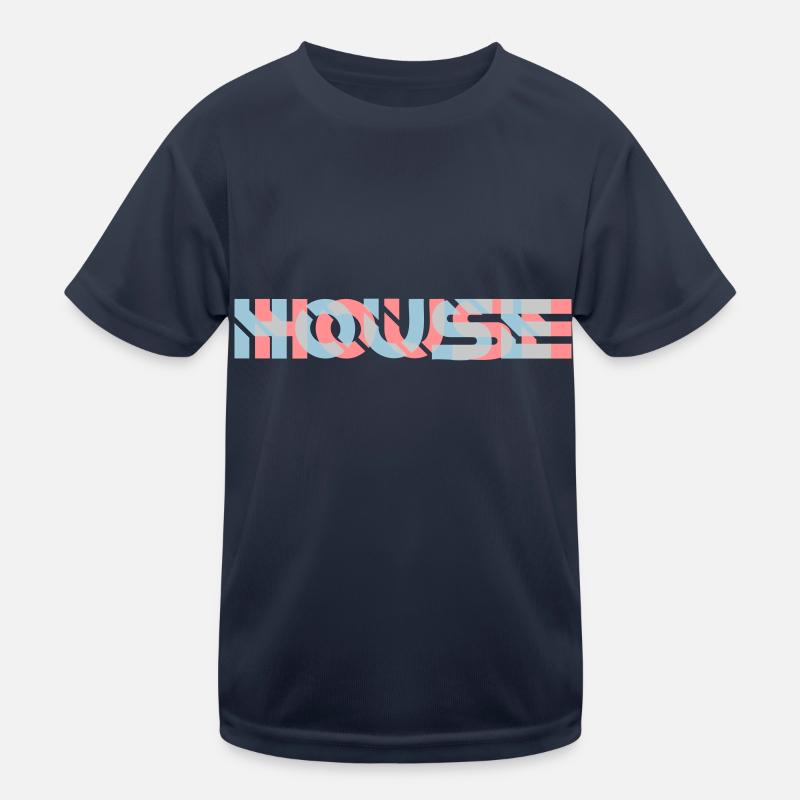House 3D Effect Logo Kids Functional T-Shirt