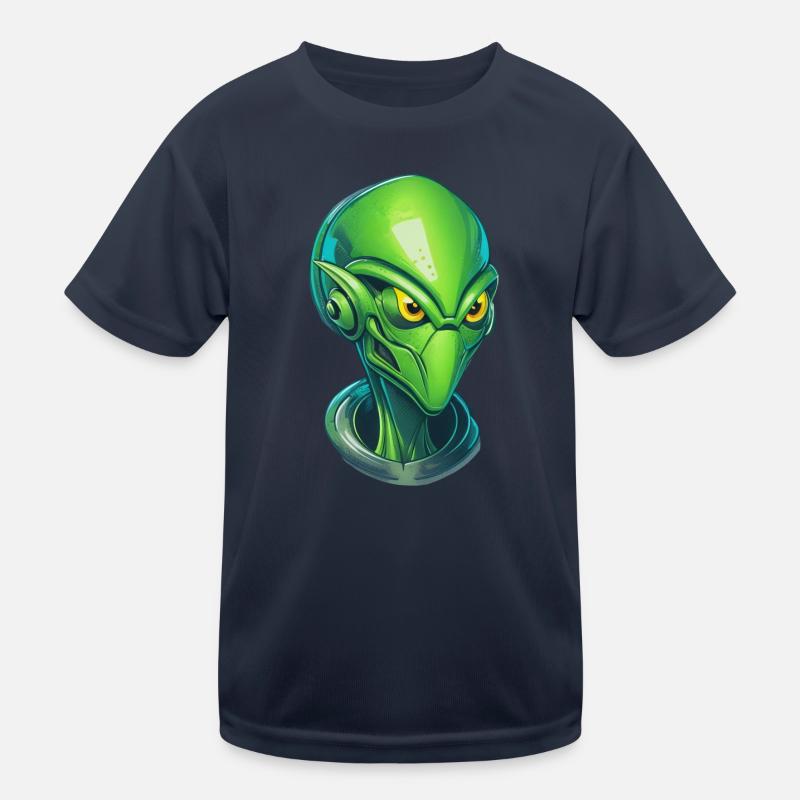 Cool alien cyborg head Kids Functional T-Shirt