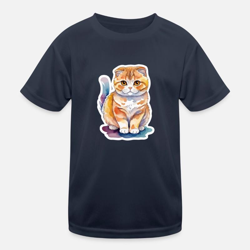 Scottish Fold Scottish Fold-Eared Cat Kids Functional T-Shirt