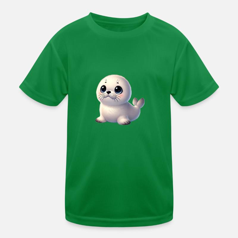 Bébé phoque aux grands yeux T-shirt sport Enfant