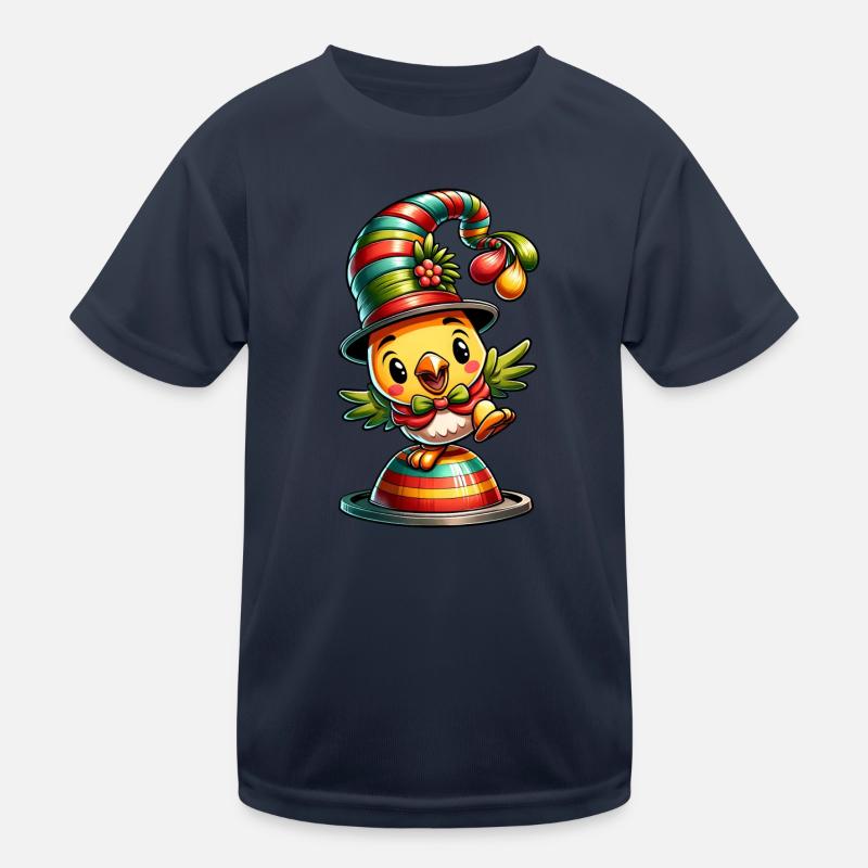 Carnival artist chick, chicken with hat Kids Functional T-Shirt