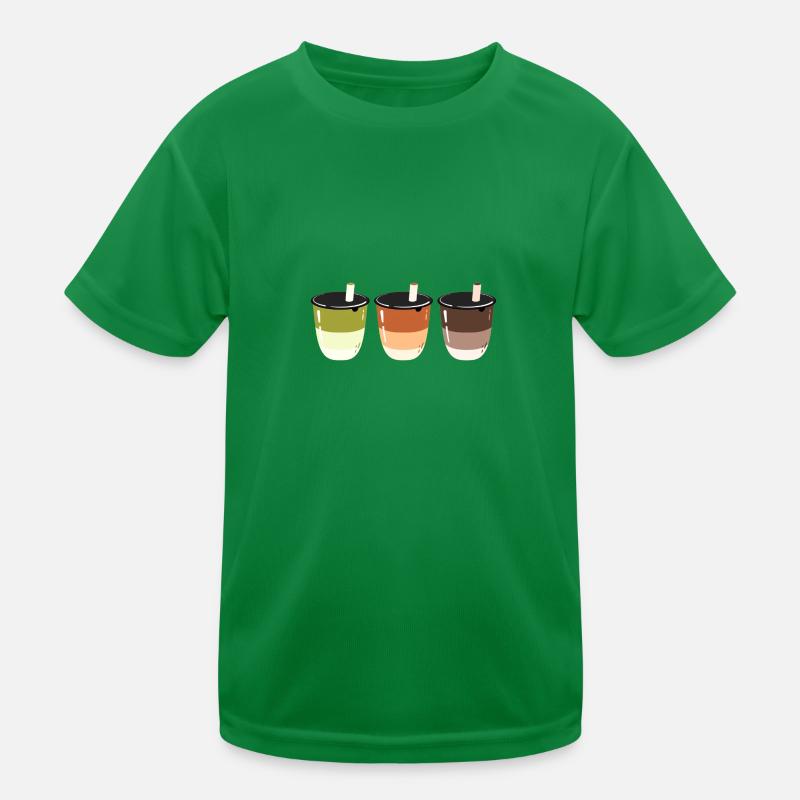 Bubble Tea- Drink- Logo design Kids Functional T-Shirt