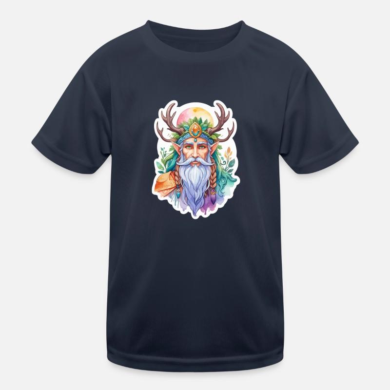Druide Wasserfarben Kinder Funktions-T-Shirt
