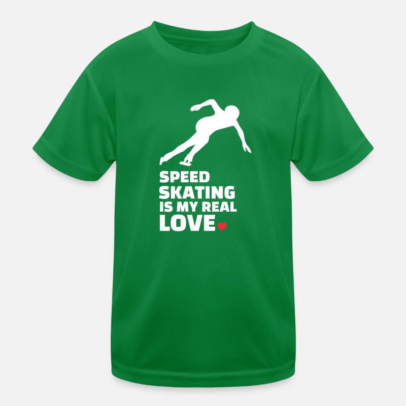 I love speed skating Kids Functional T-Shirt
