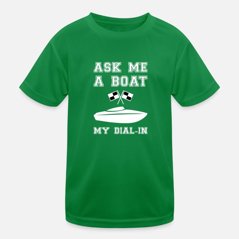 Motorboot Rennboot Sportboot Geschenk Kinder Funktions-T-Shirt