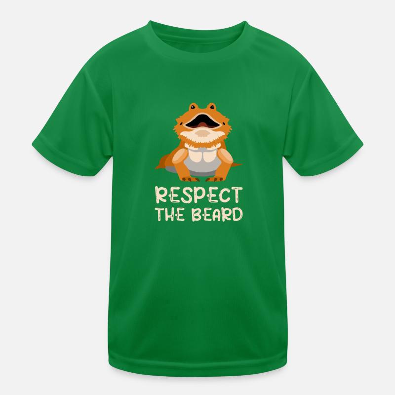 Eidechse Drache Bärtig Reptil Geschenk Kinder Funktions-T-Shirt