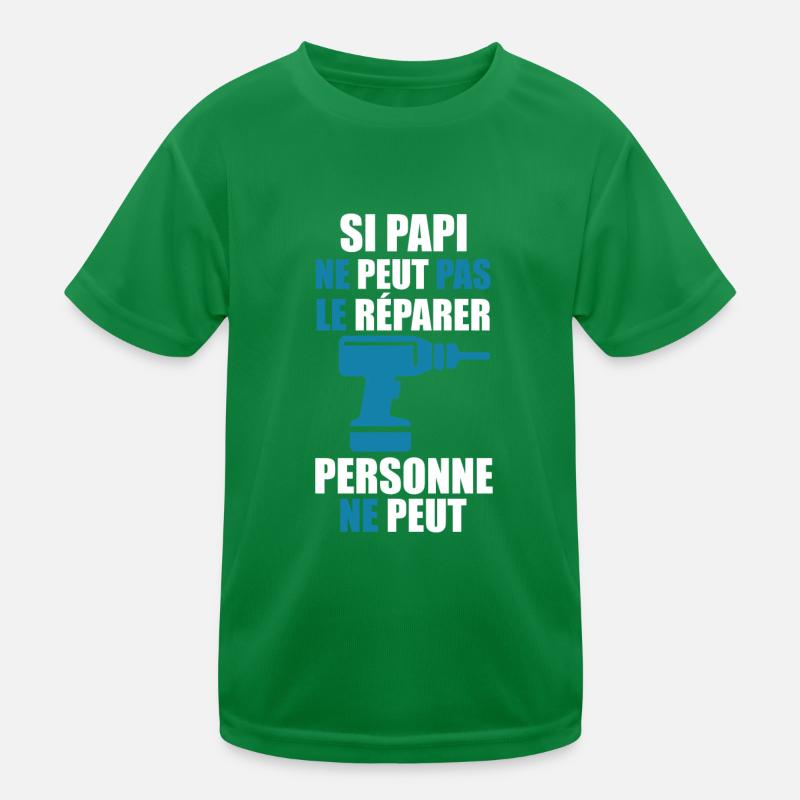 "Papi bricole" T-shirt sport Enfant