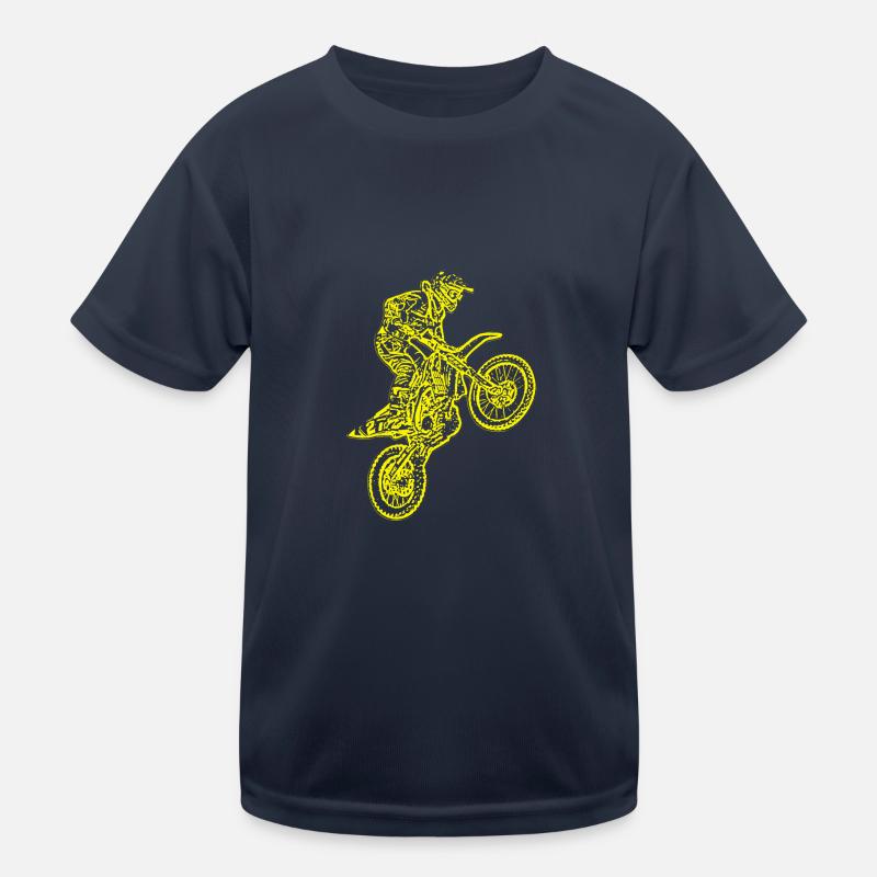 enduro jaune T-shirt sport Enfant