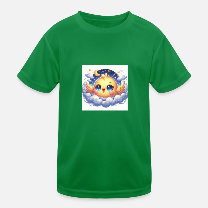 Sweet chick The cute chick on cloud with moon Kids Functional T-Shirt