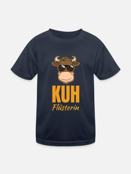 Kuhflüsterin Kühe Bäuerin Landwirtin - Kinder Funktions-T-Shirt - Navy