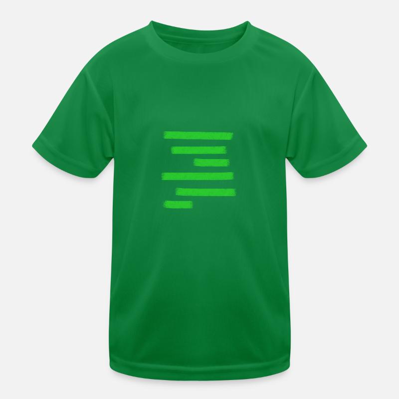 Green Paint Bars Kids Functional T-Shirt