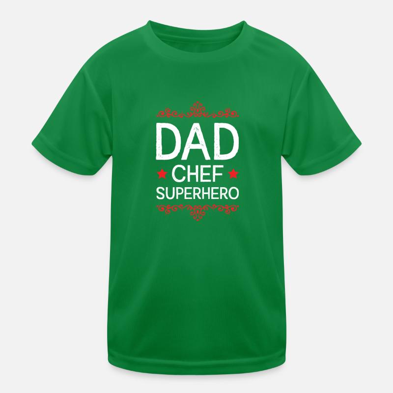 Dad Chef Superheld Papa Kinder Funktions-T-Shirt