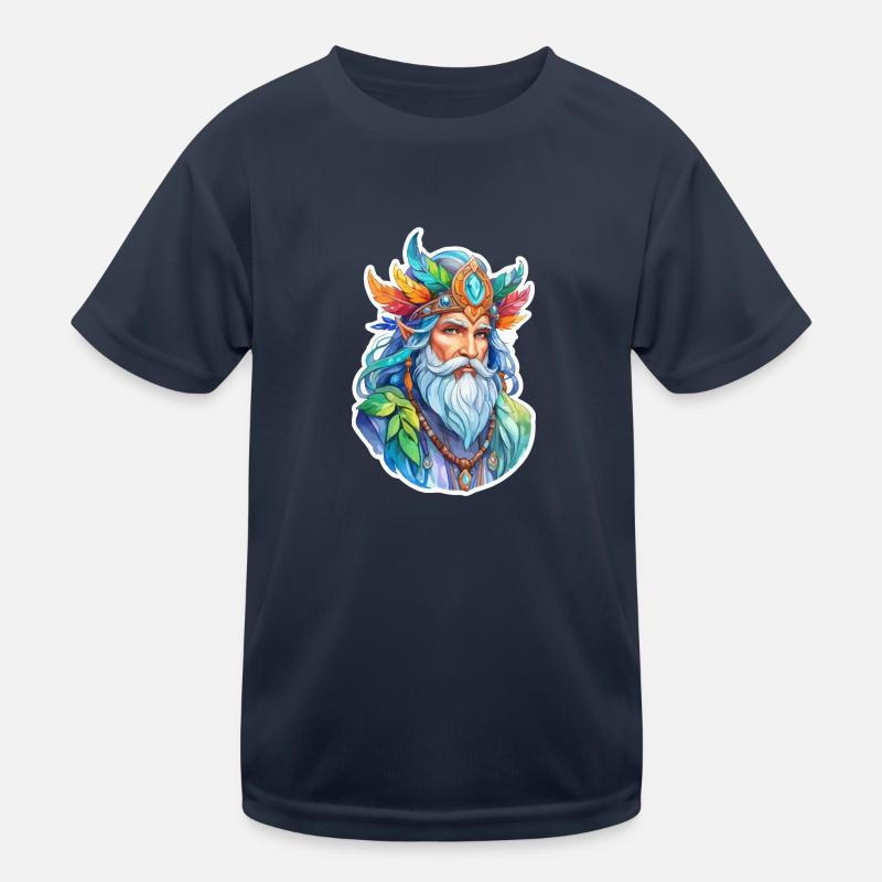Druide Wasserfarben Kinder Funktions-T-Shirt