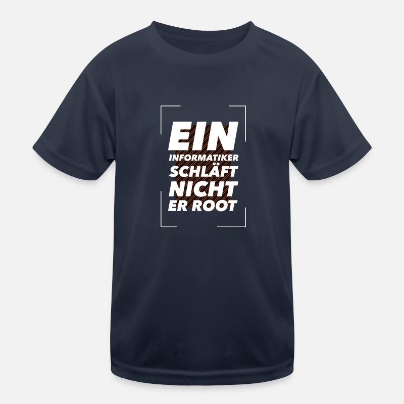 Informatiker Programmierer Admin Nerd Geschenk - Kinder Funktions-T-Shirt - Navy